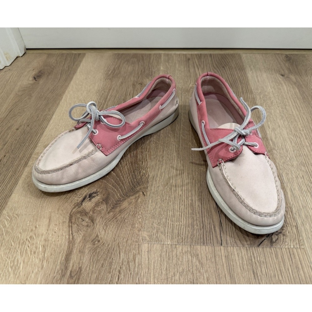 Sperry Women's Top-Sider Pink-on-Pink Boat Shoes 9.5 Nautical Preppy Deck Flats